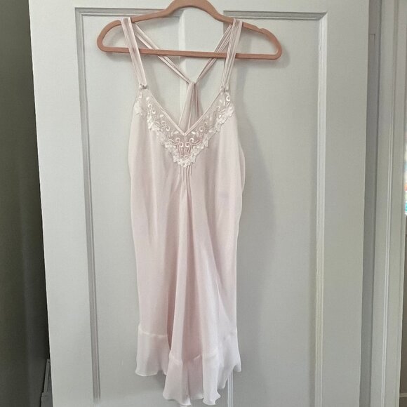 Vintage California Dynasty Chiffon Chemise -Ballet Slipper Pink-Flowy,Soft - EVC - Picture 13 of 13